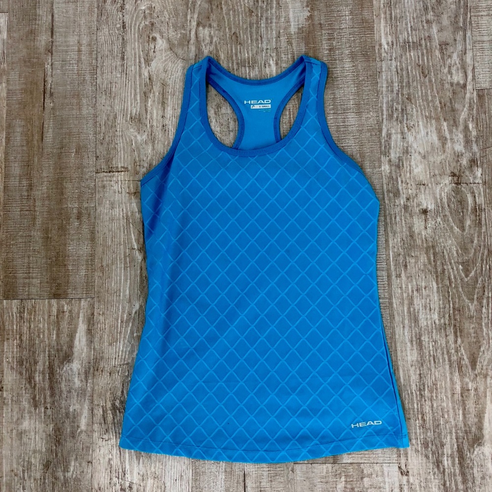 Blue running tank